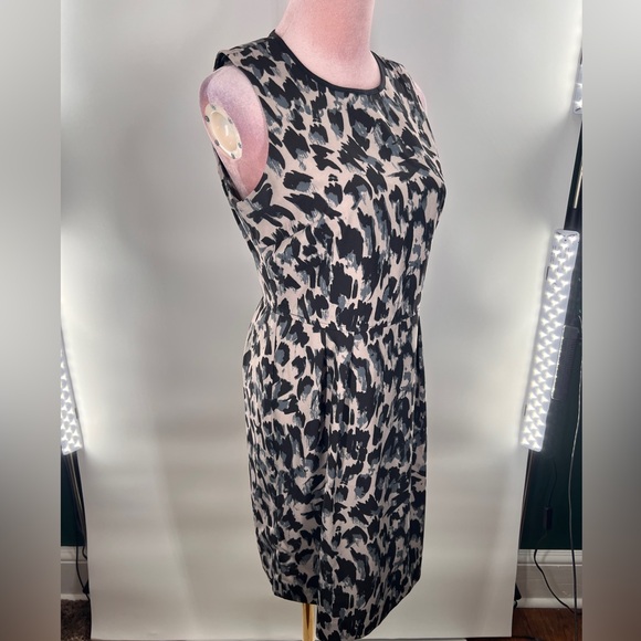 EUC Loft Animal Print Sheath Dress - Picture 4 of 11